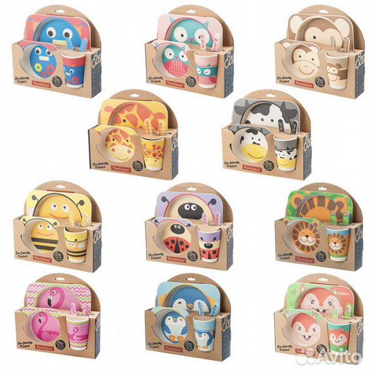 Детская посуда из бамбука