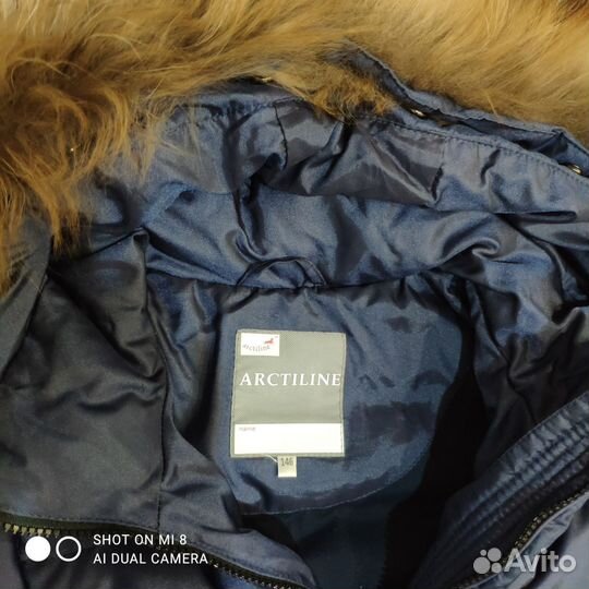 Пуховик темно-синий девочке