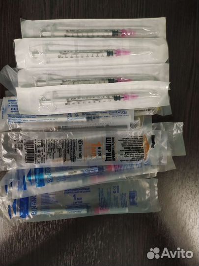 Шприцы инсулиновые, 1 мл