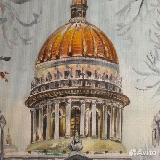 Картина маслом холст на картоне