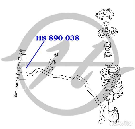 Тяга стабилизатора перед прав / лев mitsubishi lan