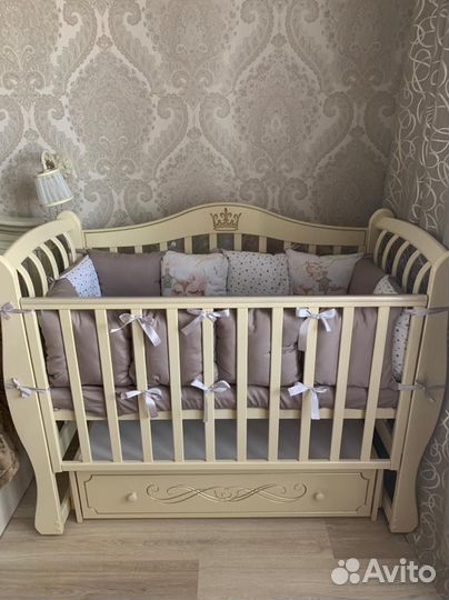 Детская кроватка Кедр с универсальным маятником