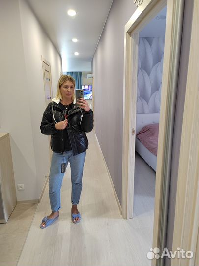 Куртка кожаная женская 46 размер