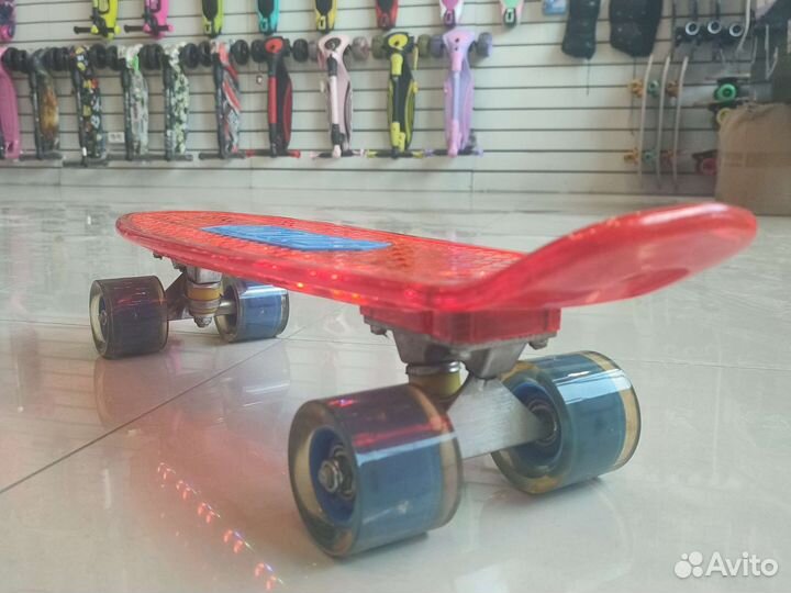 Скейтборд Skate с блютуз колонкой Красный