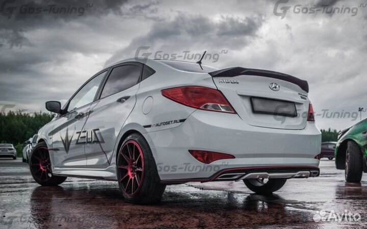 Задняя накладка Zeus на Hyundai Solaris