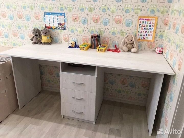 Письменный стол для двоих белый в наличии