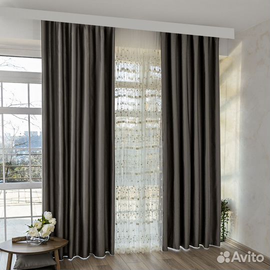 Шторы Адора мускат новые на окна пошив