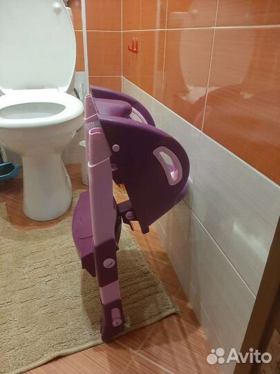 Сидушка на унитаз складная со ступенькой