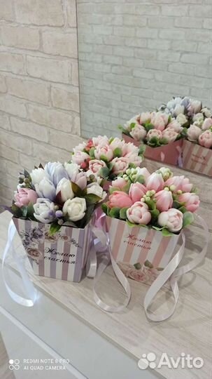 Букет цветов из мыла