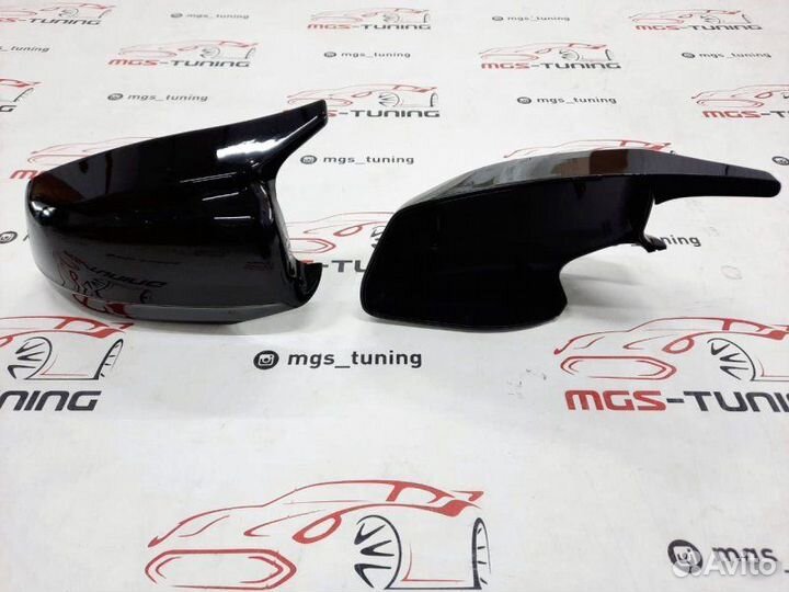 Крышки зеркал стиль BMW M5 F10 черные (Дорест)