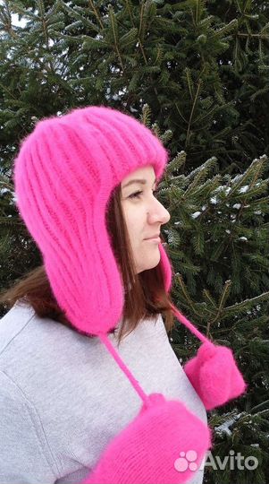 Шапка ушанка. Пух норки