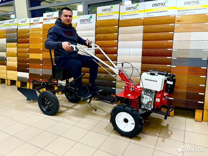 Мотоблок дизельный Honda 12HP+ адаптер