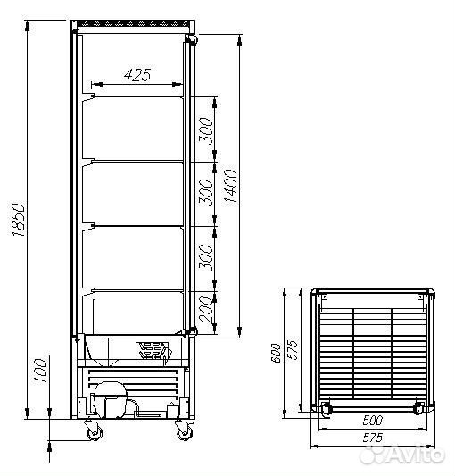 Кондитерская витрина Carboma R400С D4 VM 400-1 (бе