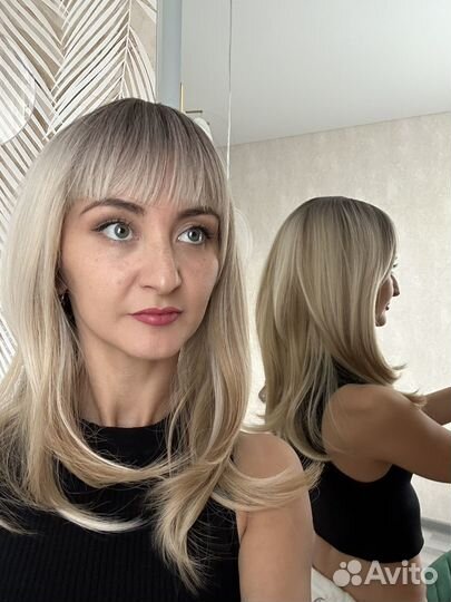 Парик блонд с челкой, новый