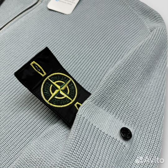 Летний кардиган Stone island светло-серый 526D8