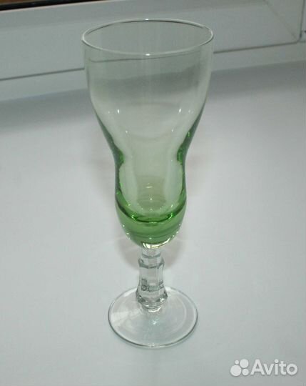 Бокалы фужеры зеленое стекло СССР