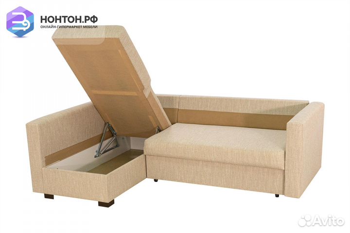 Диван угловой дельфин Джессика 2 бежевый