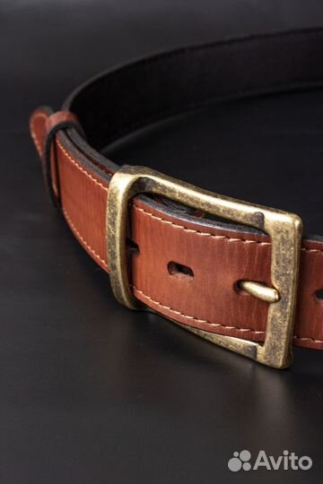 Ремень мужской. Натуральная кожа, ручная работа