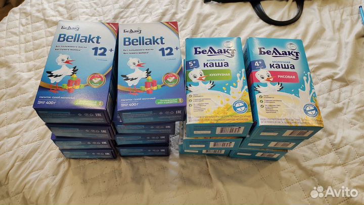 Детская молочная смесь и каши Беллакт