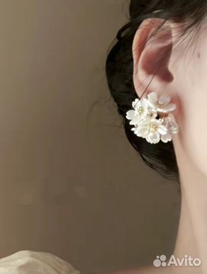 Серьги цветы