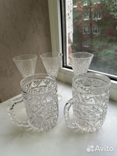 Кружки и бокалы хрусталь