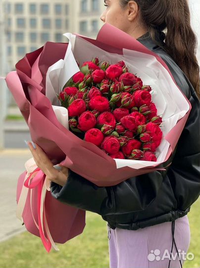 Цветы розы букет