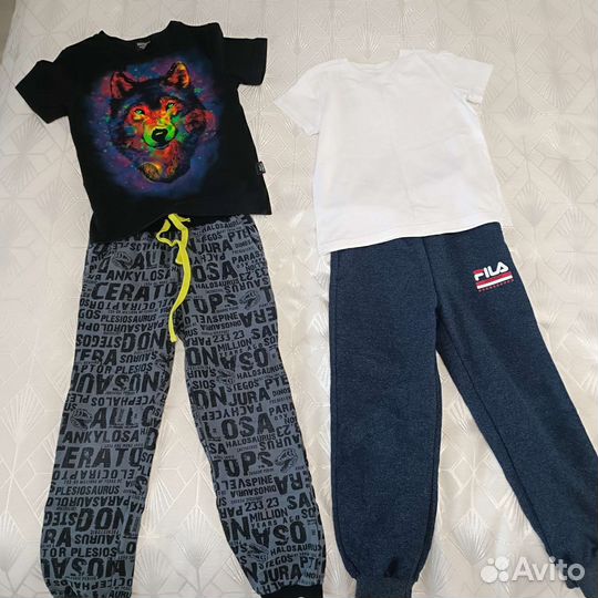 Штаны 2 пары + 2 футболки, 122