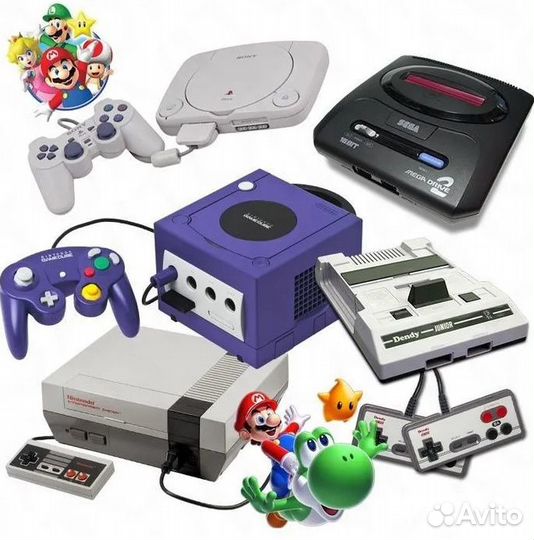 Денди+Сега+Тетрис+Джойстики+Картриджи
