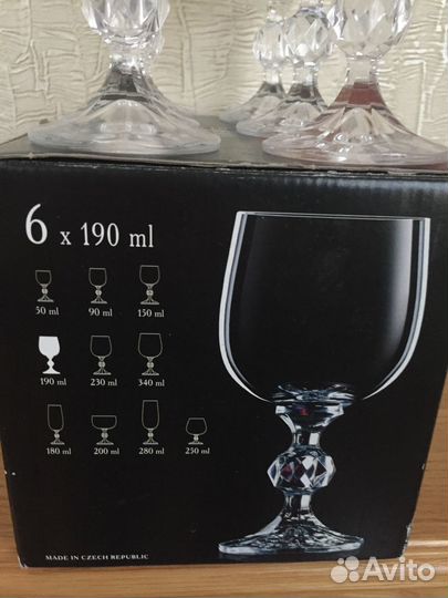 Набор бокалов Claudia(Crystal Bohemia) вино/коньяк