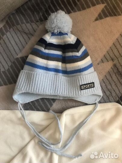 Шапка для мальчика весна 44-46
