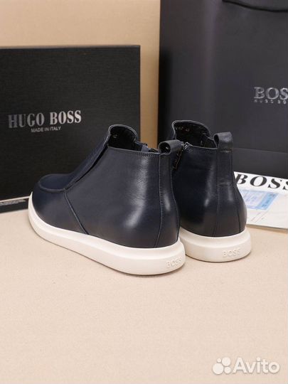 Лоферы кожаные Hugo Boss зима