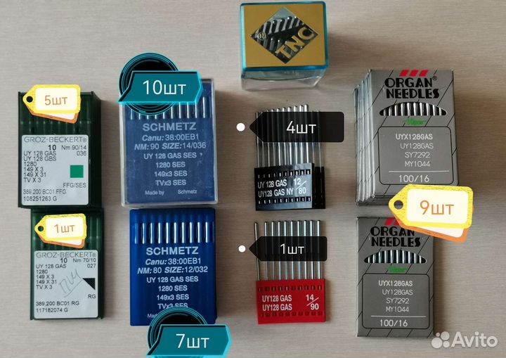 Иглы для промышленных швейных машин запчасти