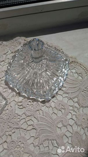 Ваза богемский хрусталь Чехословакия большая