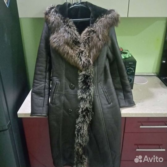 Дубленка натуральная женская 44 46 кожаная