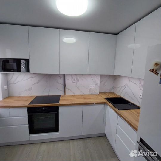 Кухонный гарнитур лдсп без ручек