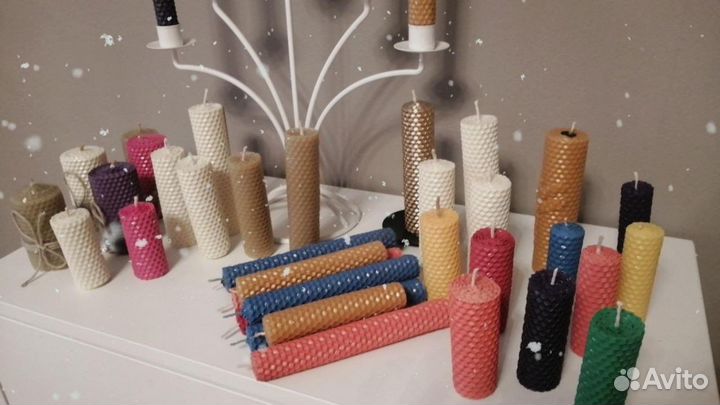 Свечи из натуральной вощины ручной работы