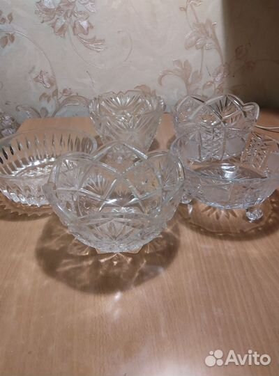 Хрустальные вазы/конфетницы