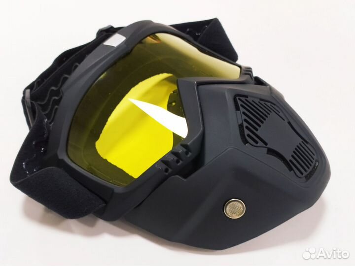 Очки маска для снегохода горных лыж (двойная линза