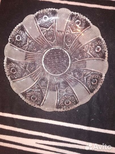 Блюдо хрустальное СССР
