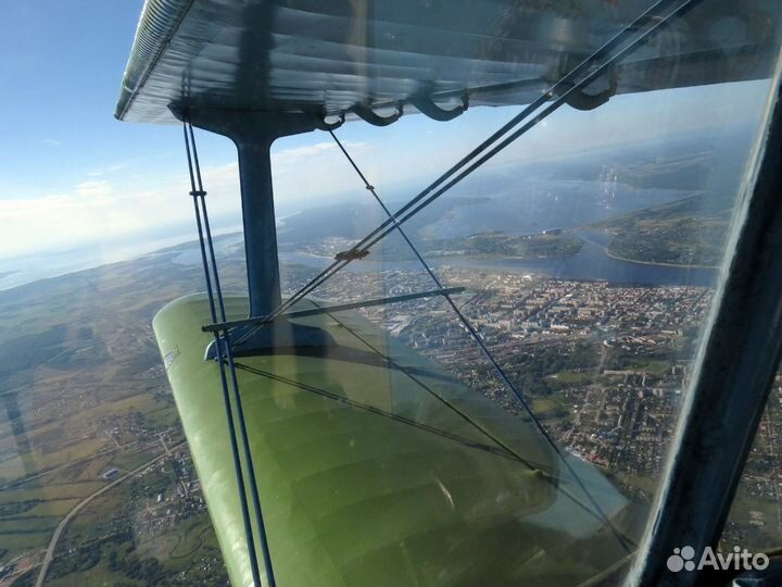 Полёт на самолёте над Рыбинском