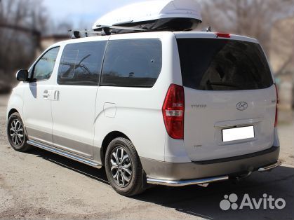 Пороги труба d-53 Hyundai H-1, 2017-наст.вр