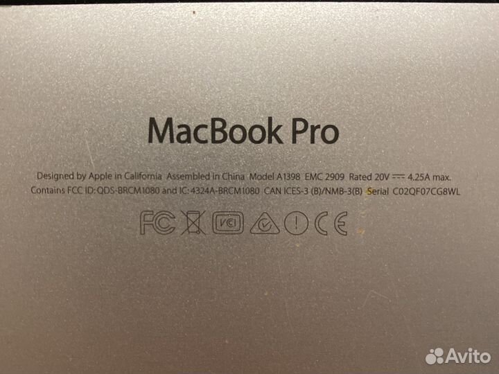 Macbook pro 15 2015 (a1398) на запчасти