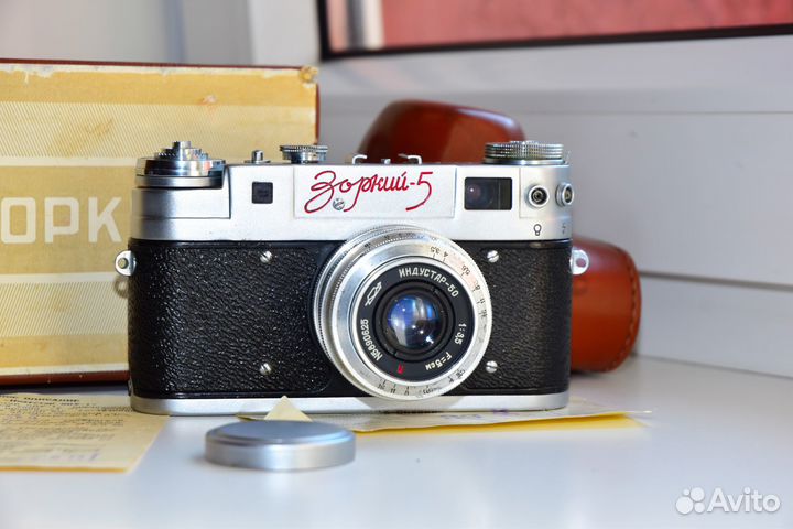 Зоркий 5 Красная надпись редкий фотоаппарат СССР