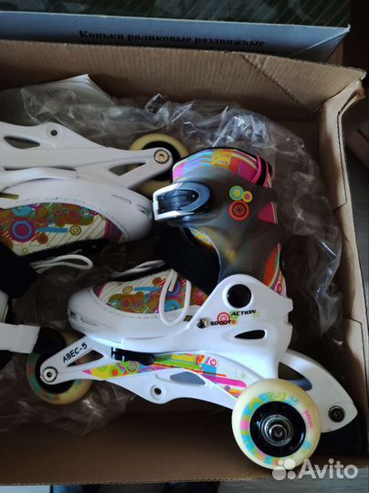 Роликовые коньки детские раздвижные
