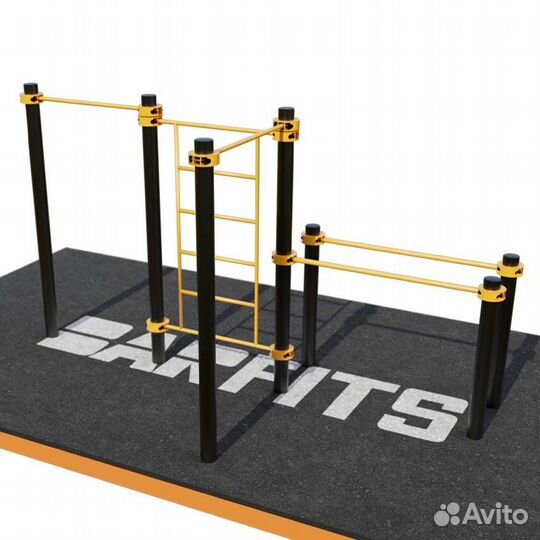 Два турника, брусья, шведская стенка свс-29 76мм