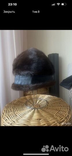 Шапка норковая женская