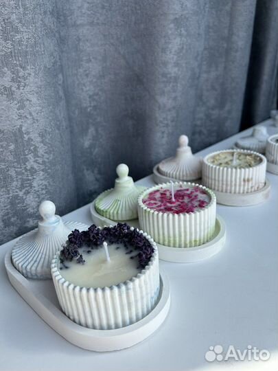 Набор свечи и подноса