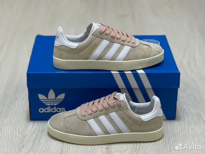 Кроссовки Adidas Gazelle Beige (36-41)