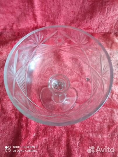 Ваза хрустальная на ножке СССР