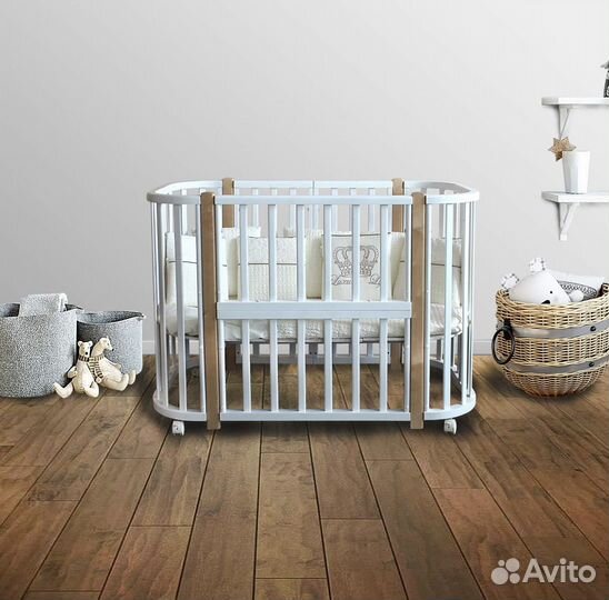 Кровать трансформер детская 5 в 1 с маятником